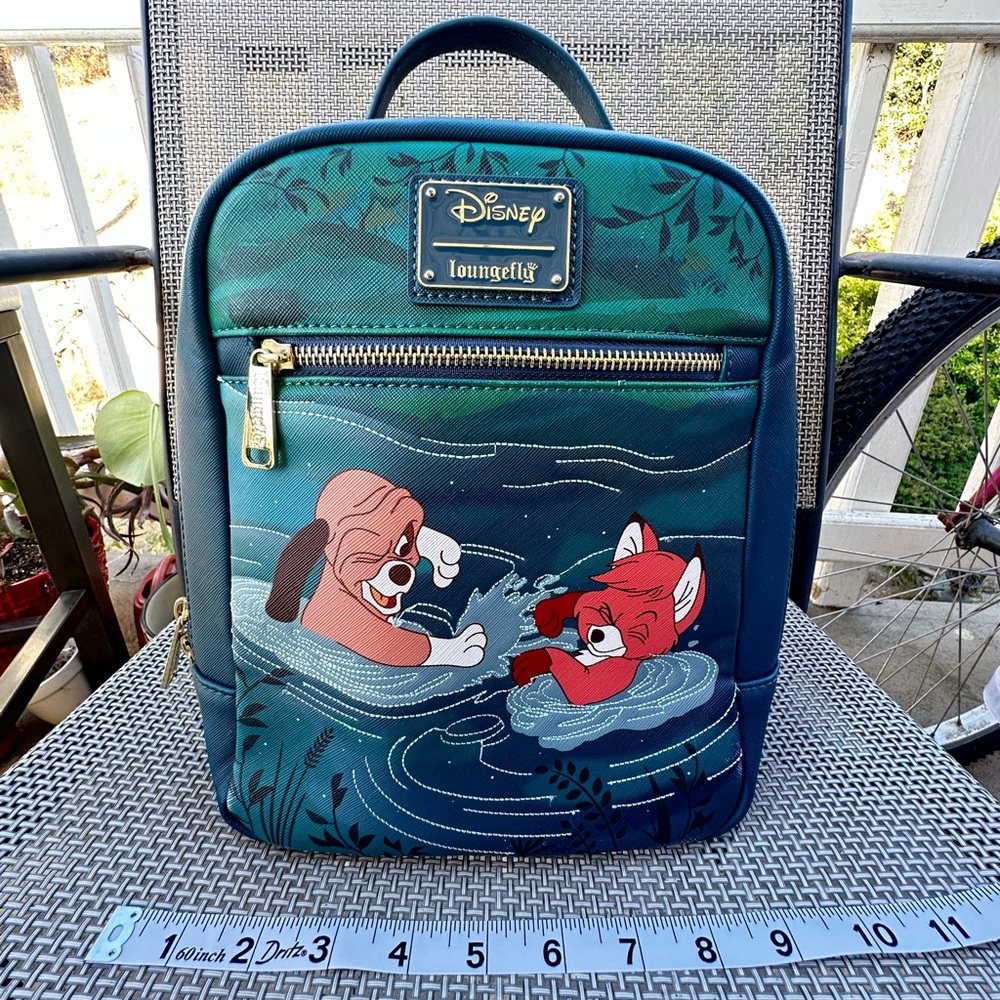 DISNEY LOUNGEFLY FOX & THE HOUND WATER FIGHT MINI BACKPACK